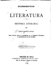 Cover of: Elementos de literatura(historia literaria)