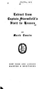 Cover of: Extract from Captain Stormfield's Visit to Heaven by Mark Twain