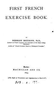Cover of: First French exercise book by Hermann Wilhelm Breymann