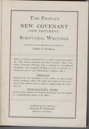 Cover of: The people's new covenant (New Testament) scriptural writings