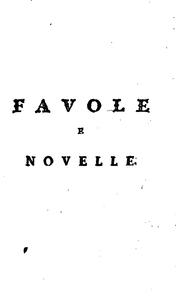 Cover of: Favole e novelle del dottore Lorenzo Pignotti