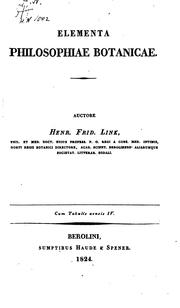 Cover of: Elementa philosophiae botanicae: cum tabulis aeneis IV by Heinrich Friedrich Link