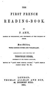 Cover of: The first French reading-book, by F. Ahn