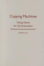 Cover of: Copying Machines by Catherine Liu