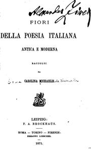 Cover of: Fiori della poesia italiana, antica e moderna