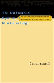 Cover of: The Unfinished System of Nonknowledge by Georges Bataille