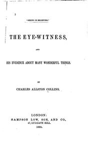 Cover of The Eye-witness,