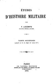 Cover of: Etudes d'histoire militaire