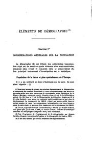 Cover of: Eléments de démographie par le Docteur Jacques Bertillon ...