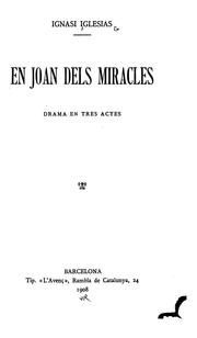 Cover of: En Joan dels miracles: drama ...