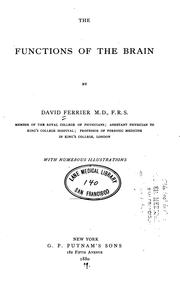 Cover of: The Functions of the brain by David Ferrier