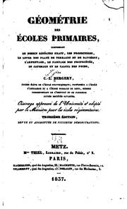 Cover of: Géométrie des écoles primaires: comprenant la dessin linéaire exact, les projections, le lever ... by Claude Lucien Bergery