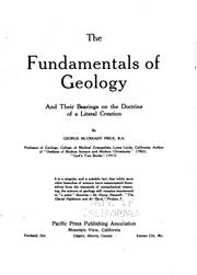 Cover of: The Fundamentals of Geology and Their Bearings on the Doctrine of a Literal ...