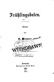 Cover of: Frühlingsboten: Roman