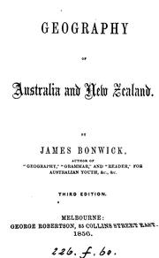Cover of: Geography of Australia and New Zealand by James Bonwick