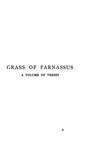 Cover of: Grass of Parnassus: First and Last Rhymes