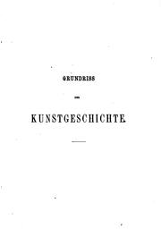 Cover of: Grundriss der Kunstgeschichte: 4:e Durchges.aufl.