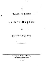 Cover of: Geschichte d. Deutchen in D. Urzeit by Johann Georg August Wirth, Johann Georg August Wirth