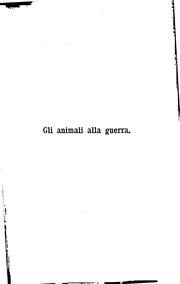 Cover of: Gli animali alla guerra