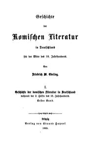 Cover of: Geschichte der komischen Literatur in Deutschland seit der Mitte des 18. Jahrhunderts