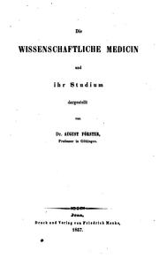 Cover of: Grundriss der Encyclopaedie und Methodologie der Medicin