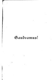 Cover of: Gaudeamus!: Lieder aus dem engeren und weiteren by Joseph Viktor von Scheffel