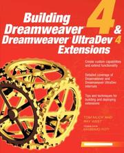 Cover of: Building Dreamweaver 4 and Dreamweaver UltraDev 4 extensions