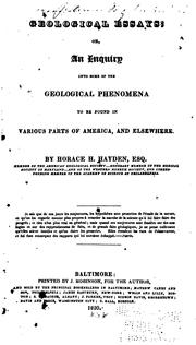 Cover of: Geological Essays; Or: An Inquiry Into Some of the Geological Phenomena to be Found in Various ...