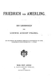 Cover of: Friedrich von Amerling: Ein Lebensbild