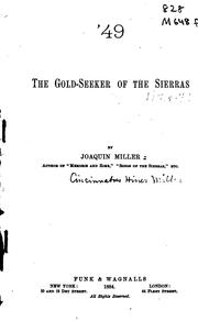 Cover of: '49, the Gold-seeker of the Sierras by Joaquin Miller