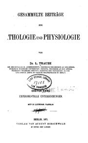 Cover of: Gesammelte Beiträge zur Pathologie und Physiologie. v.2, 1871