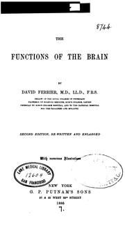 Cover of: The Functions of the Brain by David Ferrier