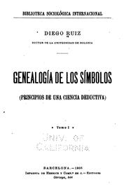 Cover of: Genealogia de los simbolos: by Diego Ruiz