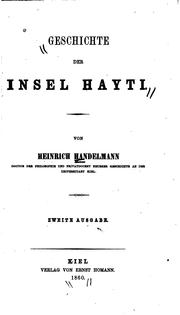 Cover of: Geschichte der Insel Hayti