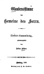 Cover of: Glaubensstimme der Gemeine des Herrn: Lieder-sammlung