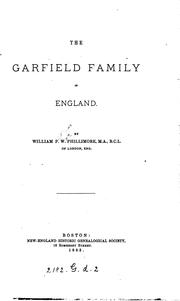 Cover of: The Garfield family in England