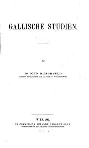 Cover of: Gallische Studien