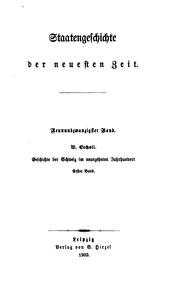 Cover of: Geschichte der Schweiz im neunzehnten Jahrhundert