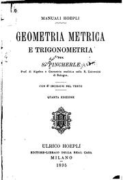 Cover of: Geometria metrica e trigonometria