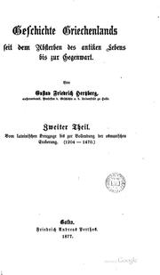 Cover of: Geschichte Griechenlands seit dem Absterben des antiken Lebens bis zur Gegenwart