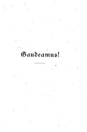 Cover of: Gaudeamus!: Lieder aus dem engeren und weiteren by Joseph Viktor von Scheffel, Joseph Viktor von Scheffel