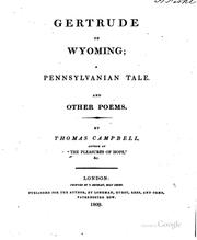 Cover of: Gertrude of Wyoming: A Pennsylvanian Tale. And Other Poems