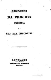 Cover of: Giovanni da Procida by Giovanni Battista Niccolini