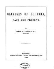 Cover of: Glimpses of Bohemia, past and present