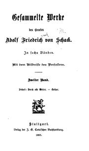 Cover of: Gesammelte Werke des Grafen Adolf Friedrich
