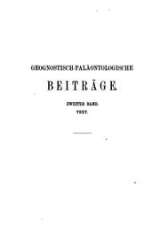Cover of: Geognostisch-paläontologische Beiträge