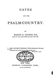 Cover of: Gates Into the Psalm-country