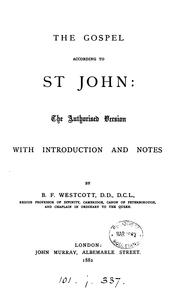 Cover of: The Gospel According to St. John: The Authorized Version