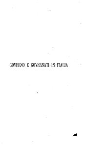 Cover of: Governo e governati in Italia: fatti