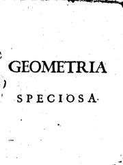 Cover of: Geometriae speciosae elementa by Pietro Mengoli